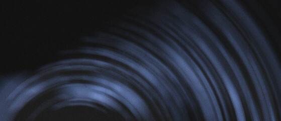 Poster - Background with curved lines. Vortex of diffuse blue light in abstract composition with grain texture. Fluid pattern with concentric waves with speed and fluidity effect.