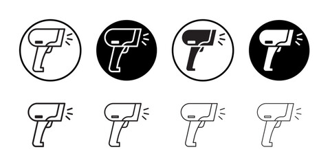 Poster - Barcode scanner icon Black and white logo