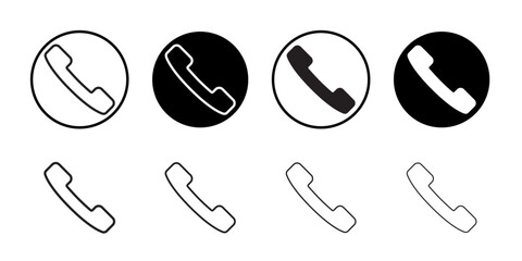 Poster - Call icon Black and white logo