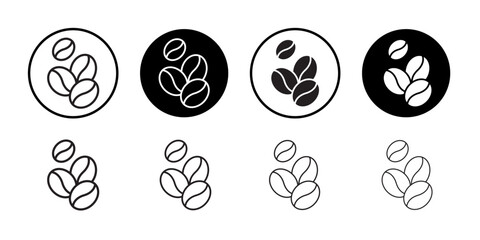 Poster - Coffee Bean icon Black and white logo