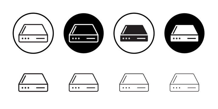Hard drive icon Black and white logo