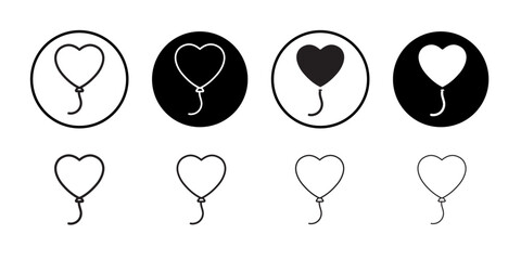 Poster - Heart balloon icon Black and white logo