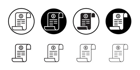 Poster - Receipt icon Black and white logo