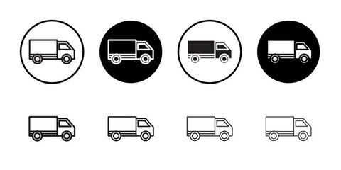 Poster - Truck icon Black and white logo