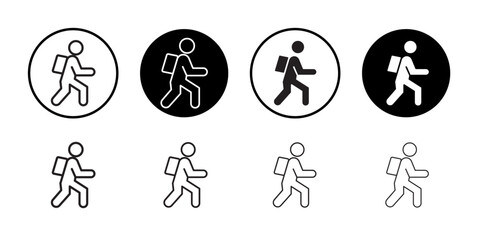 Poster - Walking icon Black and white logo