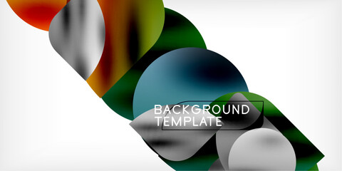 Poster - Abstract shapes, vibrant colors, smooth gradients. Modern design, clean lines, dynamic composition. Perfect for backgrounds, presentations, branding.