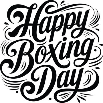 Happy Boxing Day typography | Boxing day sale banner template| Celebrated on December 26th, Boxing Day  Vector Illustration