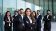 © PRASANNAPIX - indian business people standing together front of modern building