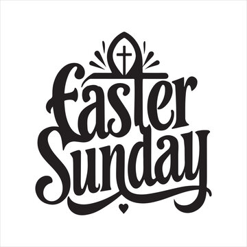 easter sunday silhouette vector art