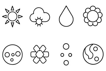 Poster - Ozone Line Art Illustration Detailed Concept for Environmental Protection Theme  
