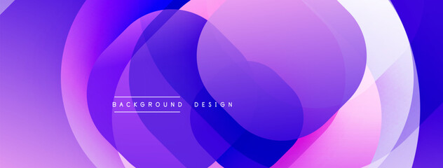 Leinwandbilder - Abstract vibrant layers create smooth gradient. Purple, pink, blue hues blend seamlessly. Modern design evokes calm, dynamic feel. Minimalist aesthetic.