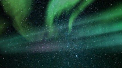 Wall Mural - aurora and milky way night enigma loop