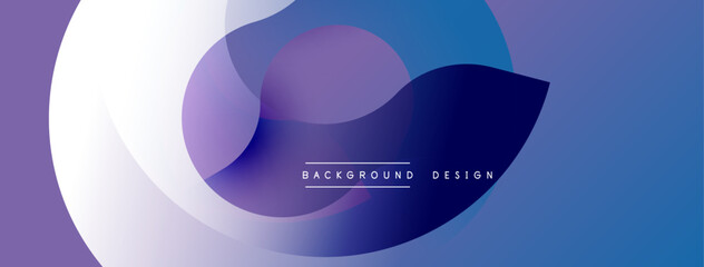 Aufkleber - Abstract design. Overlapping layers create dynamic visual effect. Smooth gradients, cool tones dominate composition. Modern aesthetic, suitable for backgrounds.