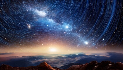 Wall Mural - starfield stars and space dust scattered throughout the universe vast open interstellar space cosmic abstract artwork distant swirling galaxies interplanetary travel astral artwork