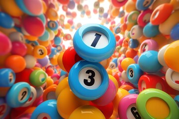 Poster - Creative background design featuring small block letters and numbers for projects and graphics