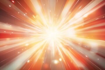 Poster - Isolated glowing light explosion against white background with sun rays and lens flare effects