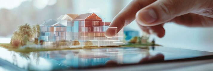 Poster - Immersive Digital Real Estate AR Property Selection with Interactive Holographic Neighborhood Visualization - Next-Gen Fintech Home Buying Experience