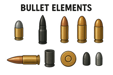 Poster - Simple Bullet Elements Collection for Graphics and Design Projects