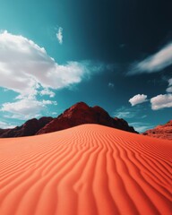 Aufkleber - Climate Resilience Visualized Dramatic Desert Landscape Exploring Geological Transformation and Environmental Narrative in High-Definition 8K Ultra-Realistic Imagery