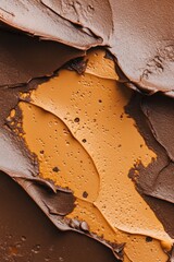 Aufkleber - Textural Alchemy Immersive Burnt Sienna and Amber Fluid Dynamics - Cutting-Edge Digital Art Meets Material Innovation for Creative Professionals