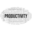 © gedas - motivating word cloud centered on productivity, showcasing key terms related to efficiency, time management, and achieving optimal results. Perfect for illustrating the power of focus and effective wo