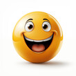 © oshene - one big Emoji Smile vector happy isolated on white background generative ai