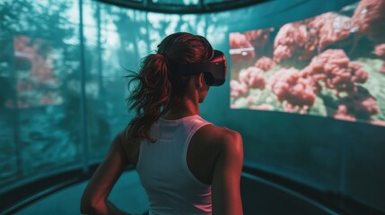 Poster - Immersive Wellness Revolution Next-Gen Virtual Reality Fitness Experience - Cutting-Edge Biohacking Technology for Holistic Health Optimization and Digital Performance Training