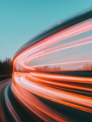 Leinwandbilder - Velocity Dynamics Futuristic Motion Blur Capturing High-Speed Digital Performance with Immersive Gradient Flow Design for Tech Innovation Marketing
