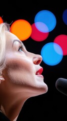 Poster - Illuminating Female Leadership Empowered Speaker Captures Audience with Vibrant Visual Storytelling, Embodying Gen Z Innovation and Professional Inspiration