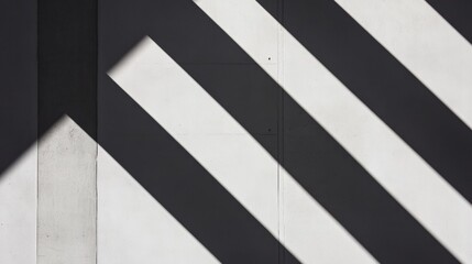 Aufkleber - Minimalist Geometric Contrast Abstract Urban Architecture Shadows, High-Contrast Black and White Design Narrative for Modern Visual Communication
