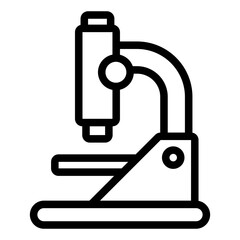Poster - laboratory microscope line icon, science concept. vector graphics. microscope sign on white backgrou