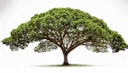 rain tree isolated on white background tropical tree