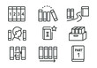 © Svitlana - Library and book organization icons set: linear style for digital libraries and education