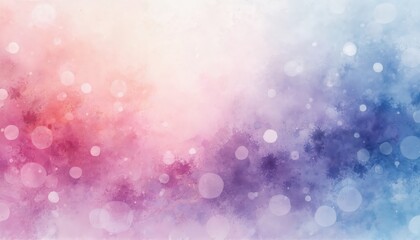 Poster - Abstract watercolor background with bubble textures in pastel colors. Soft pastel shades of pink, purple, blue create delicate design. Textured paper effect with bokeh bubbles. Perfect for