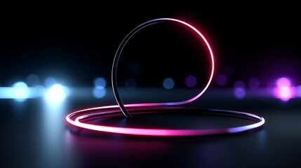 Global orbit light effect is achieved through the application of circular tech science in the background
