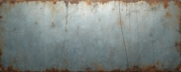 Aufkleber - Weathered metal texture background, aged, rusty, with scratched, grunge effect. Steel plate with corrosion, old, dirty, grey color surface, industrial. Metallic material with rough surface.