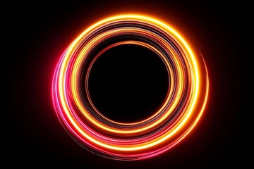 Aufkleber - A 3D rendering of a creative digital tech circle set against a dark backdrop, symbolizing the concept of big data and technology