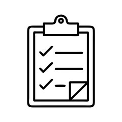 Poster - Checklist clipboard task management vector icon for business planning and project organization tool 