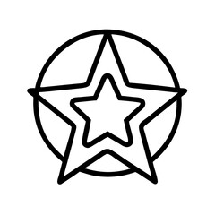Poster - Star icon vector illustration with circle outline for graphic design and decoration elements symbol 