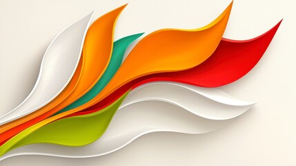 Poster - Abstract Colorful Wave Design with Textured Background