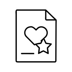 Poster - Download love heart star document vector icon file for web design and mobile app development asset usage