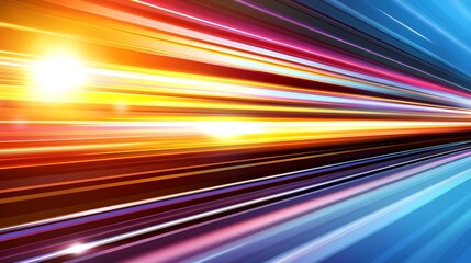 Fototapete - Abstract Dynamic Light Streaks Background with Vibrant Colors and Motion Blur