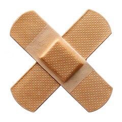 adhesive band aid isolated on white background, top view, clipping path