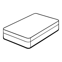Aufkleber - Mattress Line Art Drawing for Relaxing Coloring Book Pages