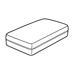 Aufkleber - Mattress Line Art Drawing for Relaxing Coloring Book Pages