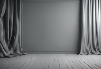 Aufkleber - logo mock grey 3d presentation copyspace your backdrop shades stylish up rendering company abstract place room empty gradient illustration template background floor pattern modern interior design