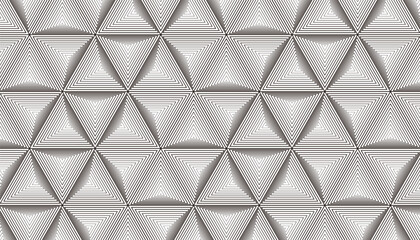 Poster - black and white abstract geometric pattern with triangles shape for sporty background and jersey des