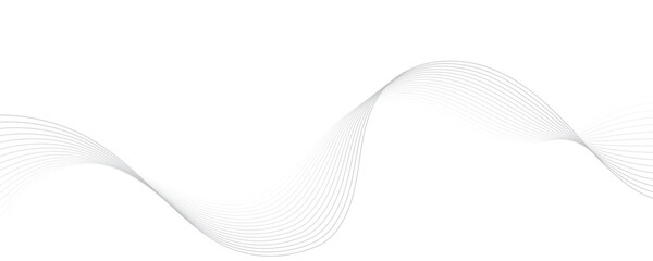 Poster - abstract gray color linear background. flowing particles future technology concept abstract gray wav