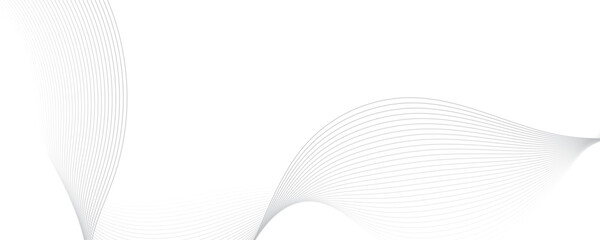 Poster - abstract gray color linear background. flowing particles future technology concept abstract gray wav