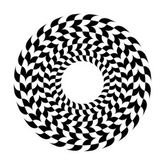 Wall Mural - abstract circle rotation design element. illusion of twirl movement.